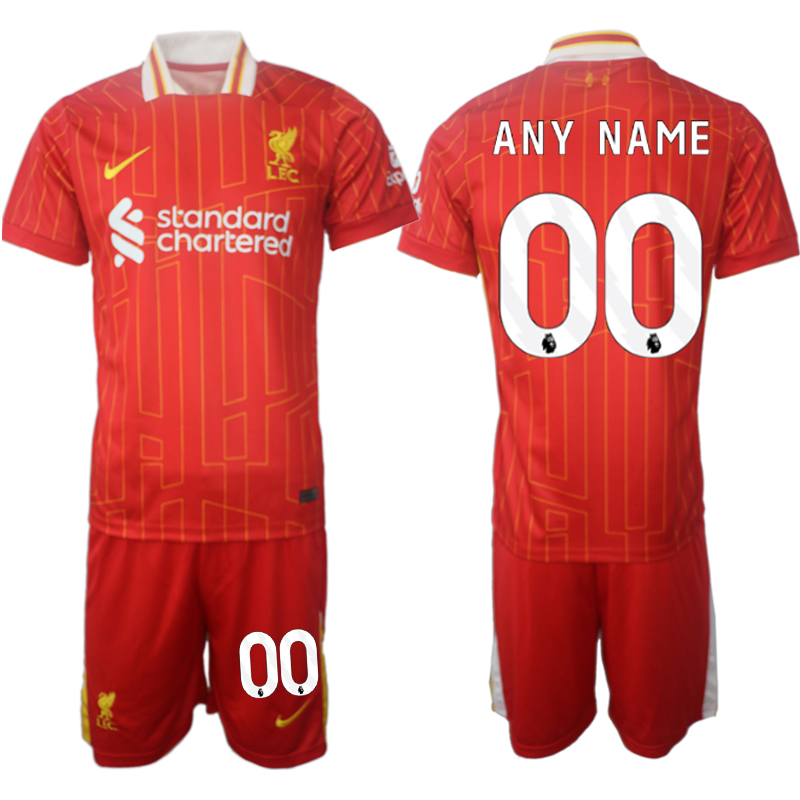 Men 2024-2025 Club Liverpool home red customized Soccer Jersey->customized nfl jersey->Custom Jersey